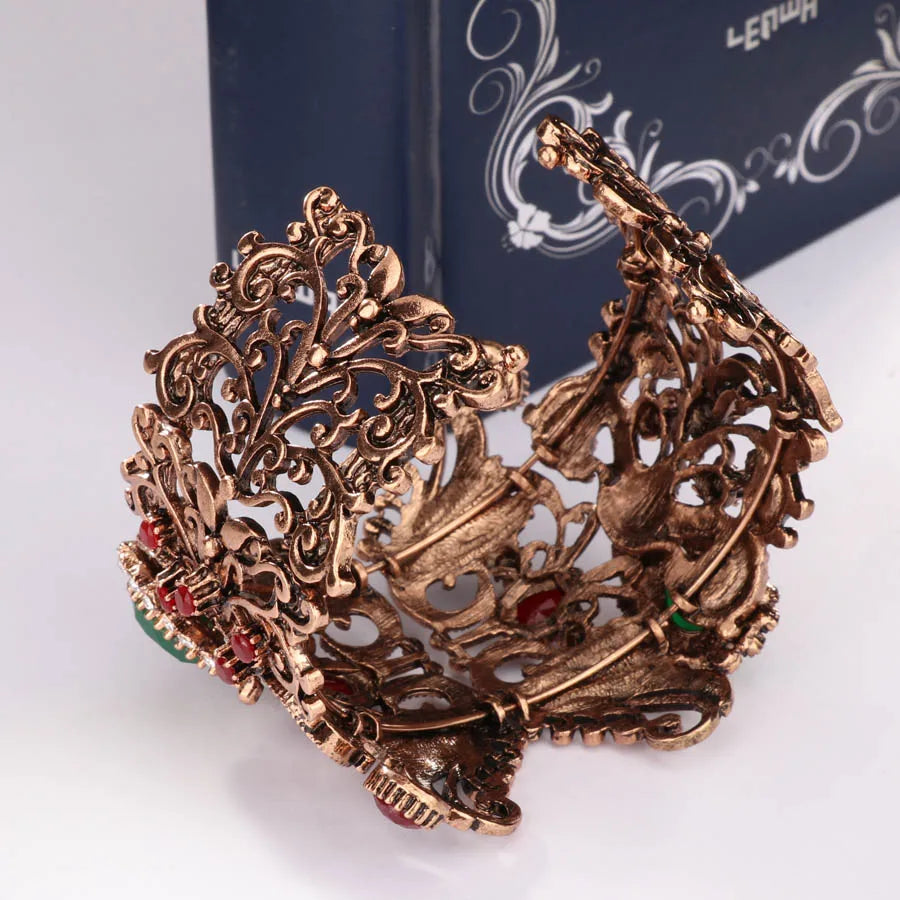 Vintage Crystal Antique Bangles for Women Boho Jewelry Gift