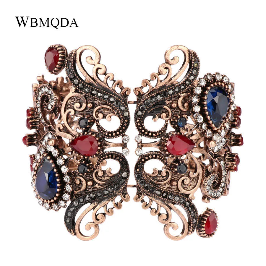 Vintage Crystal Antique Bangles for Women Boho Jewelry Gift