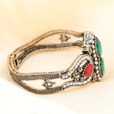 Boho Retro Glass Crystal Cuff Bracelet Hand Accessories