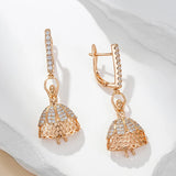 Ballerina Zircon Pendant Earrings 585 Rose Jewelry Accessories