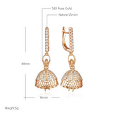 Ballerina Zircon Pendant Earrings 585 Rose Jewelry Accessories