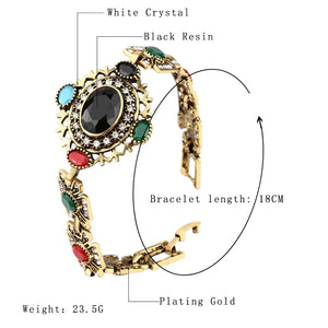 Indian Bohemian Crystal Resin Bracelet for Women