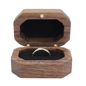 Wedding Ring Box Solid Wood Velvet Proposal Gift