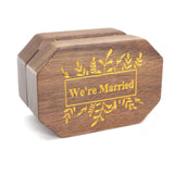 Wedding Ring Box Solid Wood Velvet Proposal Gift