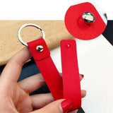 PU Leather Wrist Strap Keychain for Women