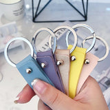 PU Leather Wrist Strap Keychain for Women
