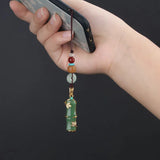 Bamboo Knot Jade Pendant Keychain