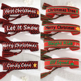 Adjustable Rope Bracelet Christmas Jewelry Lace Up Tassel Star Snow Hat