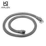 Exaggerated Silver Snake Chain Necklace Stainless Steel