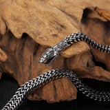 Exaggerated Silver Snake Chain Necklace Stainless Steel
