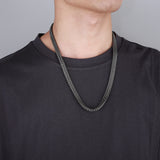 Exaggerated Silver Snake Chain Necklace Stainless Steel