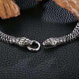 Exaggerated Silver Snake Chain Necklace Stainless Steel