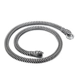 Exaggerated Silver Snake Chain Necklace Stainless Steel