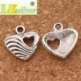 40Pcs Heart Weaved Spacer Beads 12.5x13.3mm Charms DIY Jewelry L904