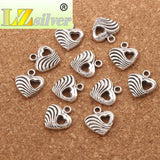 40Pcs Heart Weaved Spacer Beads 12.5x13.3mm Charms DIY Jewelry L904