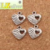 40Pcs Heart Weaved Spacer Beads 12.5x13.3mm Charms DIY Jewelry L904