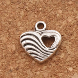 40Pcs Heart Weaved Spacer Beads 12.5x13.3mm Charms DIY Jewelry L904