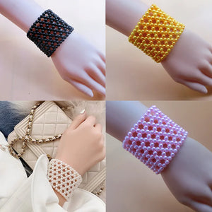 Pearl Fringe Tassel Wide Layers Bracelet Women Body Jewelry