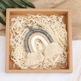 Rainbow Keychain for Women Boho Key Holder Macrame Bag Charm