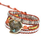 Labradorite Natural Stone Friendship Bracelet Boho Ethnic Unique