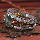 Labradorite Natural Stone Friendship Bracelet Boho Ethnic Unique