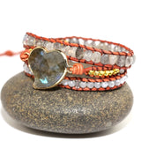Labradorite Natural Stone Friendship Bracelet Boho Ethnic Unique