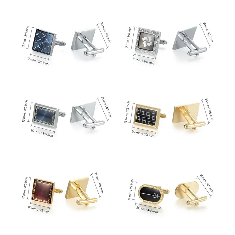 Wedding Cufflinks Vintage Square Cufflinks For Mens Cuffs