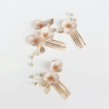 Bridal Flower Hairpins Rhinestones Crystal Headpieces