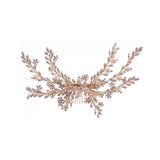Crystal Flower Headpiece Hair Comb Clip for Brides