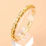 Yellow Cubic Zirconia AAA+ Bracelet Bangle For Women