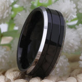 His Her Promise Ring Tungsten Anniversary Ring