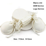 50pcs Wedding Candy Bags with Logo 7 9cm 9 12cm Drawstring Velvet Gift Bags