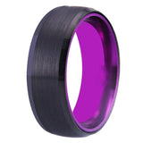 Tungsten Purple Aluminum Engagement Ring Engraving Drop