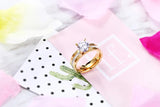 CZ Wedding Ring Rhinestone Women's Engagement Party Band
