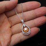 925 Sterling Silver Freshwater Pendant Necklace for Women