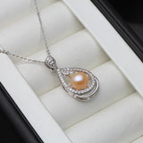 925 Sterling Silver Freshwater Pendant Necklace for Women