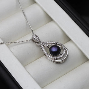 925 Sterling Silver Freshwater Pendant Necklace for Women
