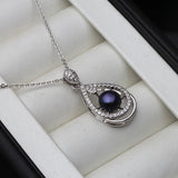 925 Sterling Silver Freshwater Pendant Necklace for Women