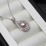 925 Sterling Silver Freshwater Pendant Necklace for Women