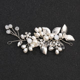 Boho Pearl & Leaf Bride Headband for Women
