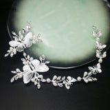 Bridal Butterfly Pearl Headband Hairband Tiara For Bride