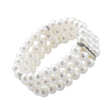 Bridal Pearl Stretch Bracelet Wedding Party Jewelry