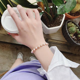 Light Purple Baroque Pearl Strand Bracelet for Wedding
