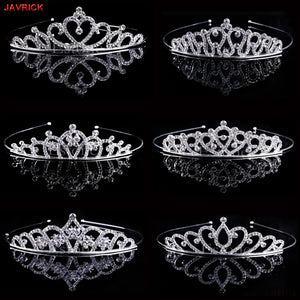 Crystal Tiara Crown Veil Hair Accessory For Girls