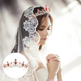 Crystal Rhinestone Tiara Headband for Bride - Green