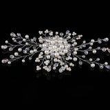 Bridal Flower Head Crystal Beaded Hair Comb Wedding Headdress
