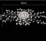 Bridal Flower Head Crystal Beaded Hair Comb Wedding Headdress
