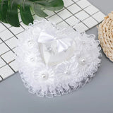 Wedding Ring Pillow Lace Edge Box