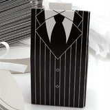 Wedding Candy Box 10Pcs Striped Dress Bridegroom & Bride Party Cookie