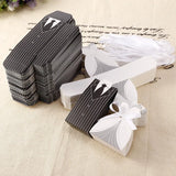 Wedding Candy Box 10Pcs Striped Dress Bridegroom & Bride Party Cookie